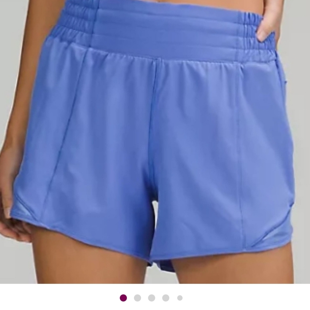 Lululemon Hotty hot 4in HR shorts Size 10 Wild Indigo